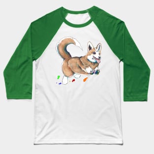 Corgicorn - Adorable Fantasy Dog Art Baseball T-Shirt